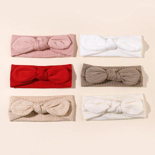 3Pcs Baby Girl Headband Set Girls Bow Knotted Hair Bands Soft Knitted Kids Headwear Newborn Turban Baby Hair Accessories